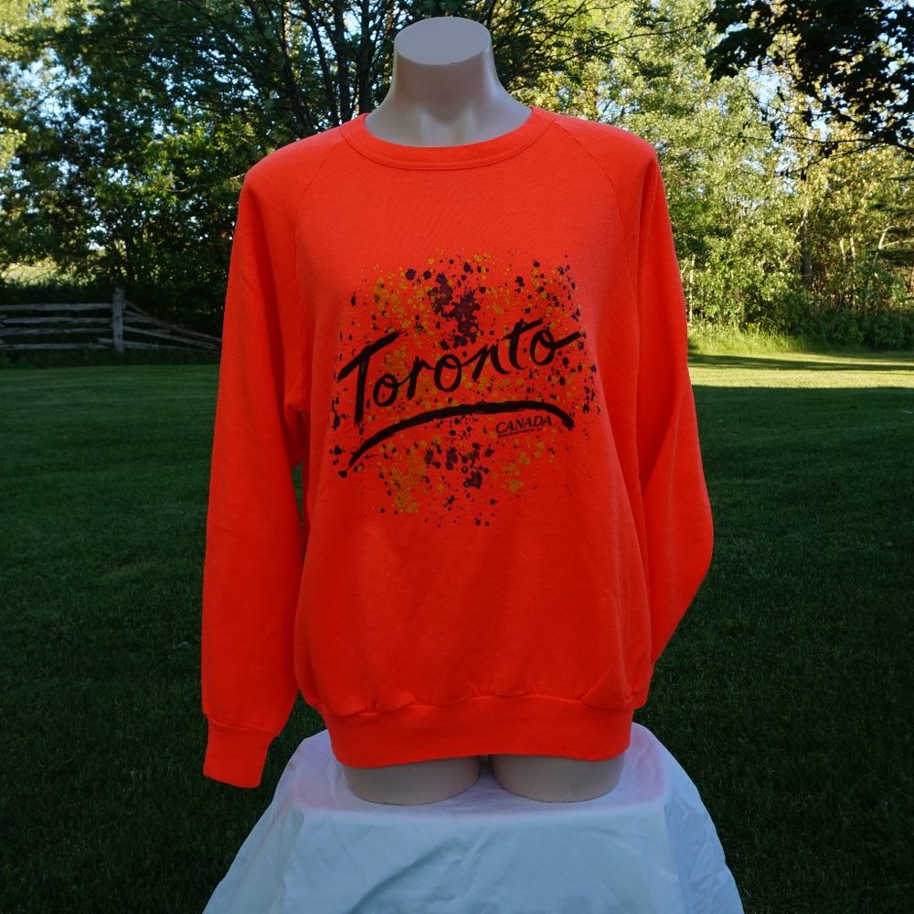 Vintage Toronto Canada Splatter Paint Sweater